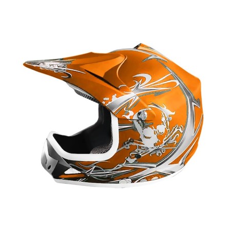 Casco Cross Xtreme naranja Mate