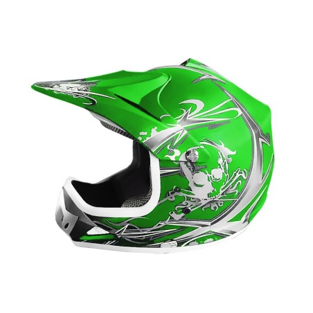 Casco Cross Xtreme verde Mate