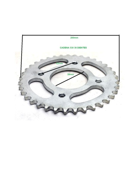 CORONA ARRASTRE PLATO CADENA 530 38T AGB30