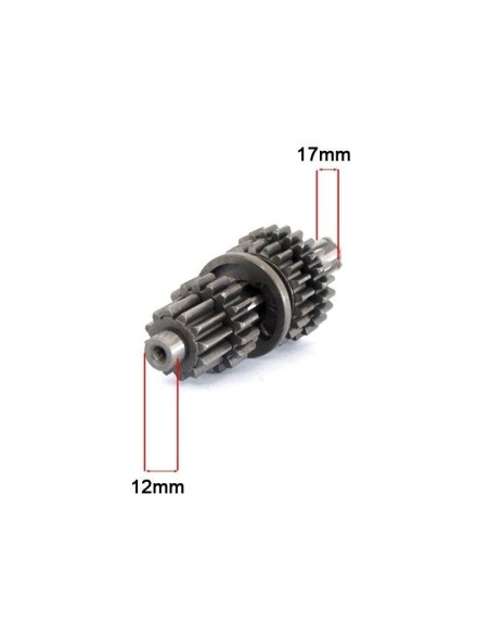EJE PRIMARIO CAJA DE CAMBIOS LIFAN 125 CC - 122 MM / Ø12MM / Ø17MM