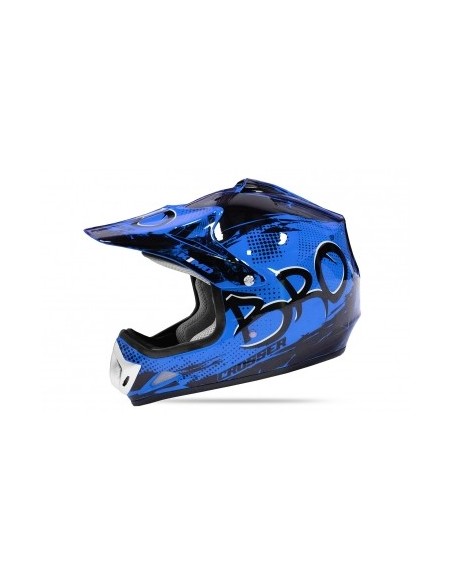 Casco Cross Bro  Azul  Mate infantil