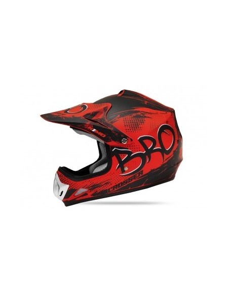 Casco Cross Bro rojo mate  infantil