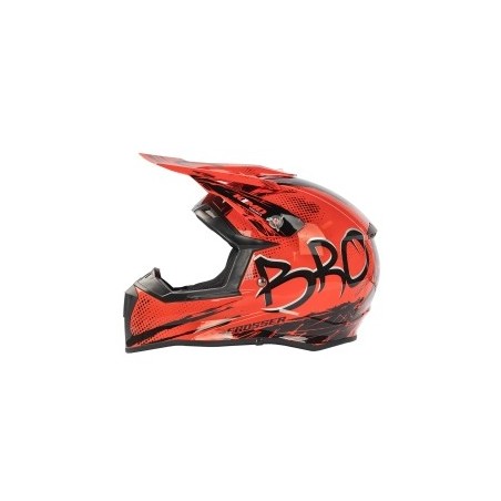 Casco Cross ROAD  Bro  V2 rojo Mate  infantil CEE
